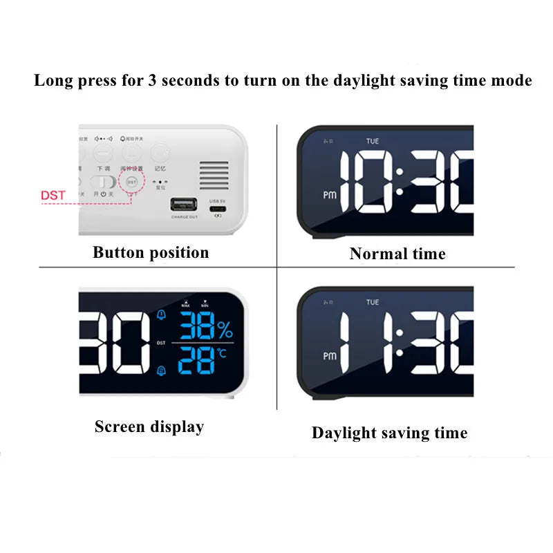 Music Alarm Clock with Temperature, Humidity, and LED Display