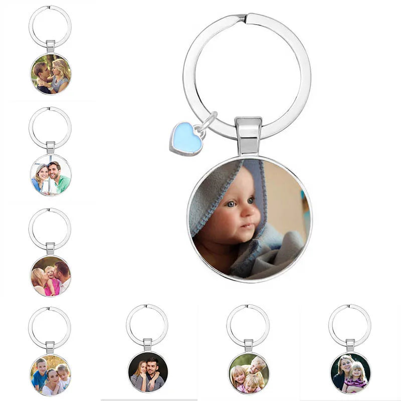 Custom Photo Pendant Keychain for Family