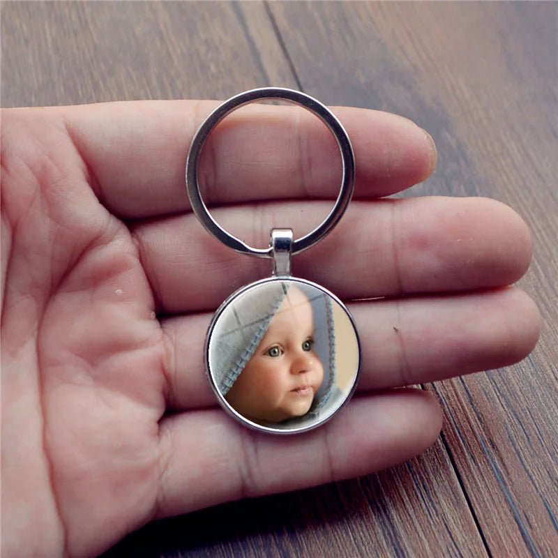 Custom Photo Pendant Keychain for Family