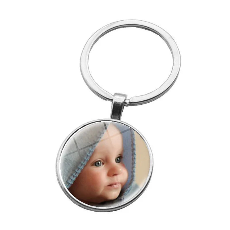 Custom Photo Pendant Keychain for Family