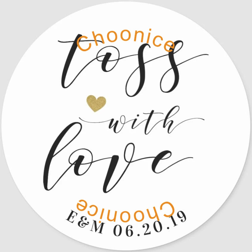 Custom Floral Wedding Stickers - Personalized Thank You Labels