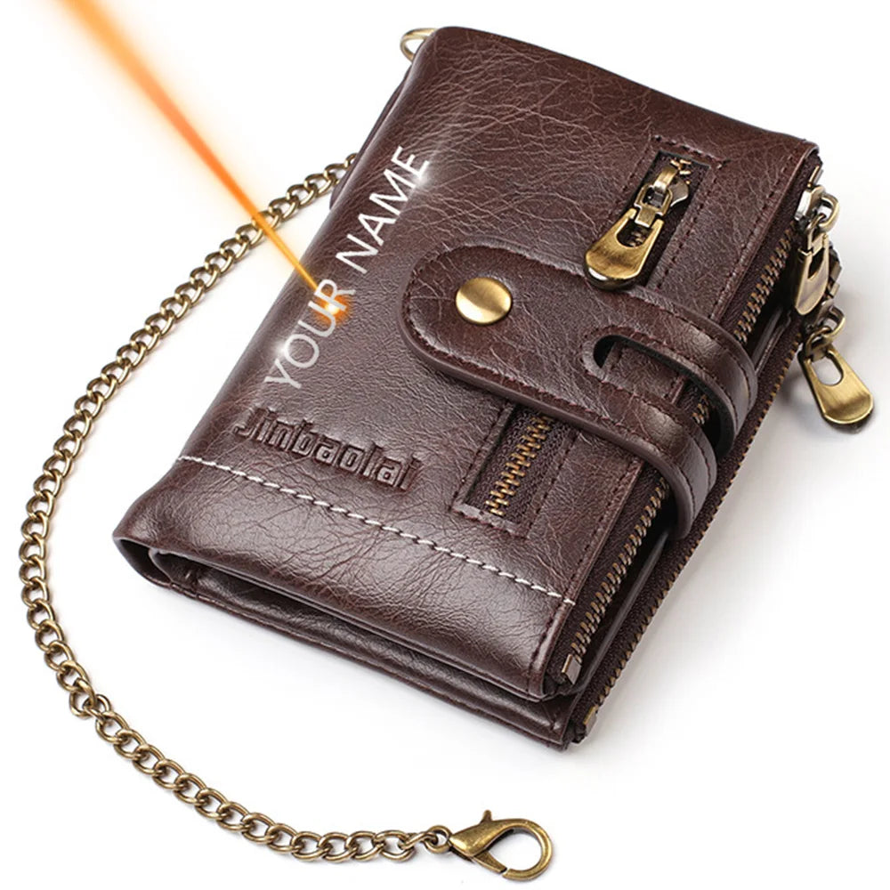 2021 Custom Name PU Leather Wallet