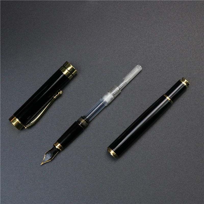 Custom Golden Engraved Fountain Pen with Gift Box