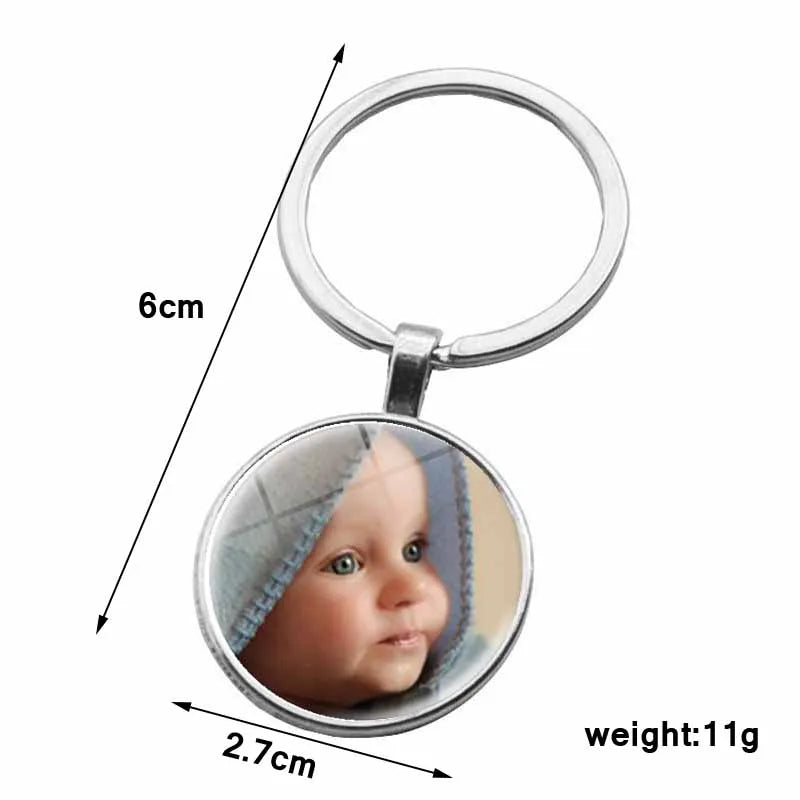 Custom Photo Pendant Keychain for Family