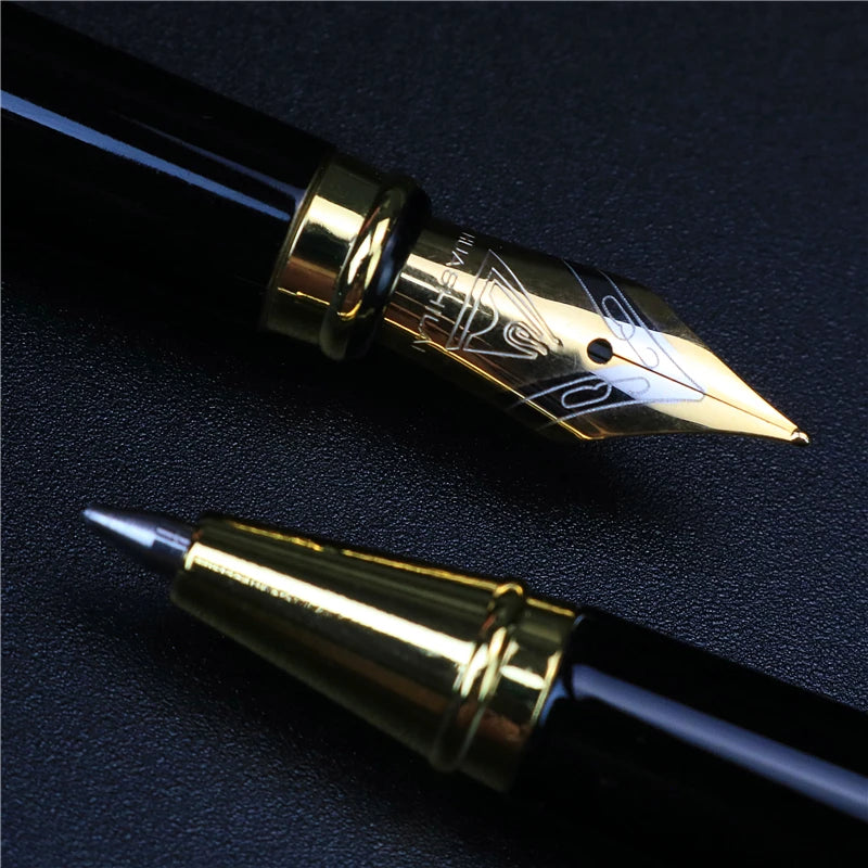 Custom Golden Engraved Fountain Pen with Gift Box