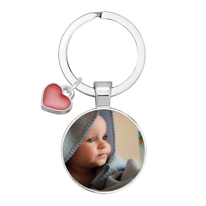 Custom Photo Pendant Keychain for Family