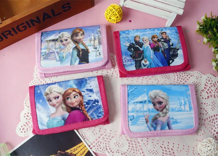 Disney Frozen Cartoon Wallet - Kids Coin Purse & Handbag