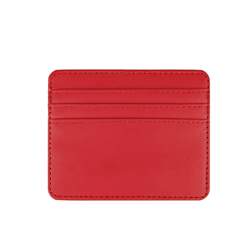 Personalized Slim Leather Card Holder