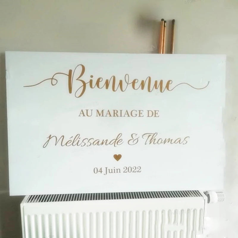 Custom Wedding Welcome Sign - Vinyl Stickers for Mirror & Parties