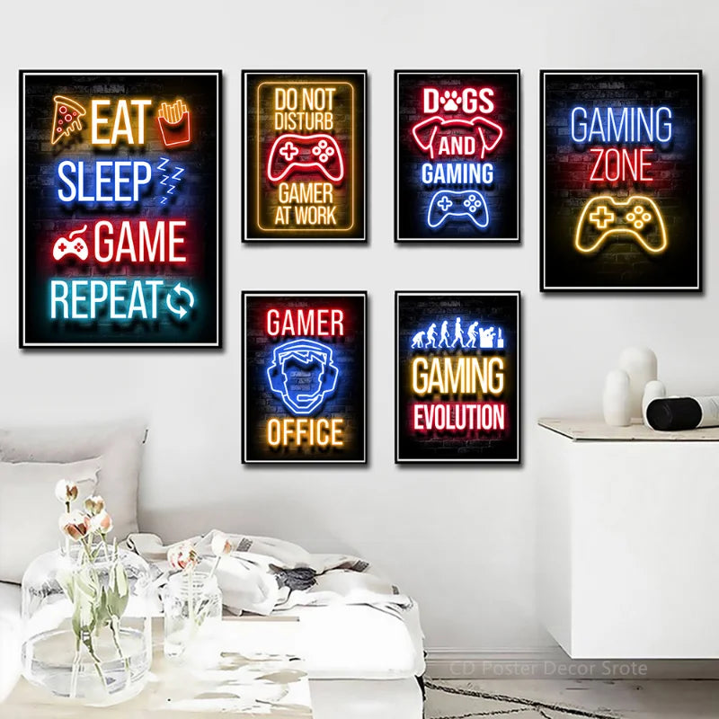 Custom Gaming Quotes Poster - DIY Wall Art