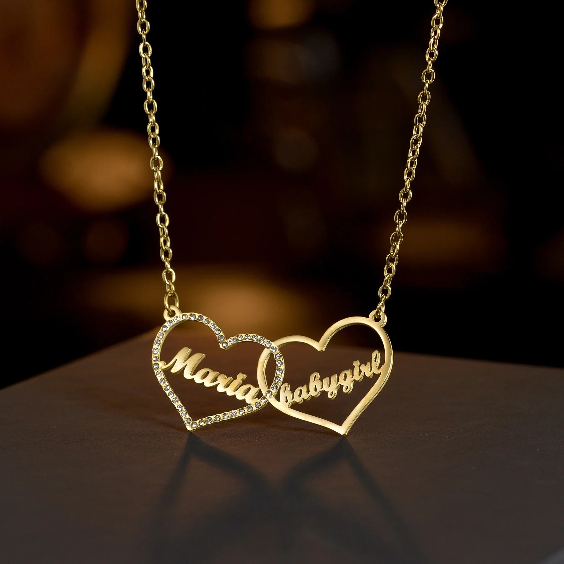 Custom 2-Name Pendant Necklace