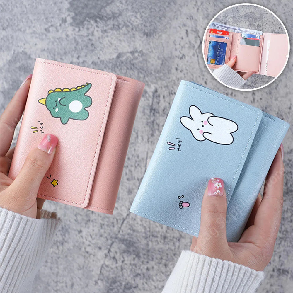 Women's Cute Small Wallet - Triple Fold Card Holder