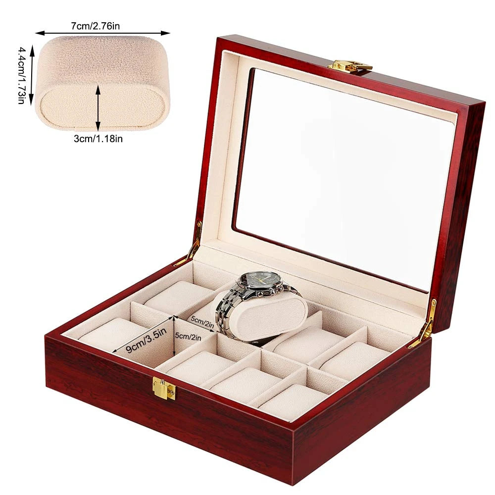 Luxury Wooden Watch Box - 1 to 12 Slots