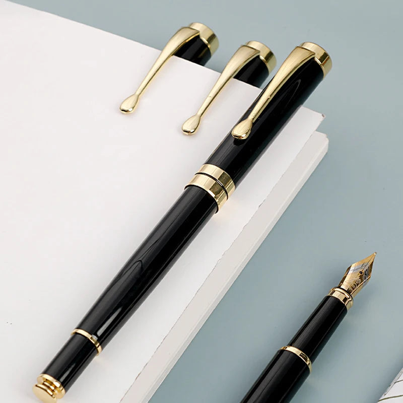 Golden Engraved Fountain Pen Luxury Gift