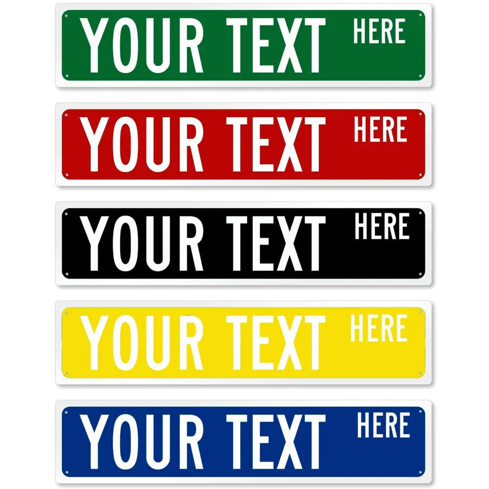 Personalized Metal Street Sign - Custom Text, 16x4 Inches