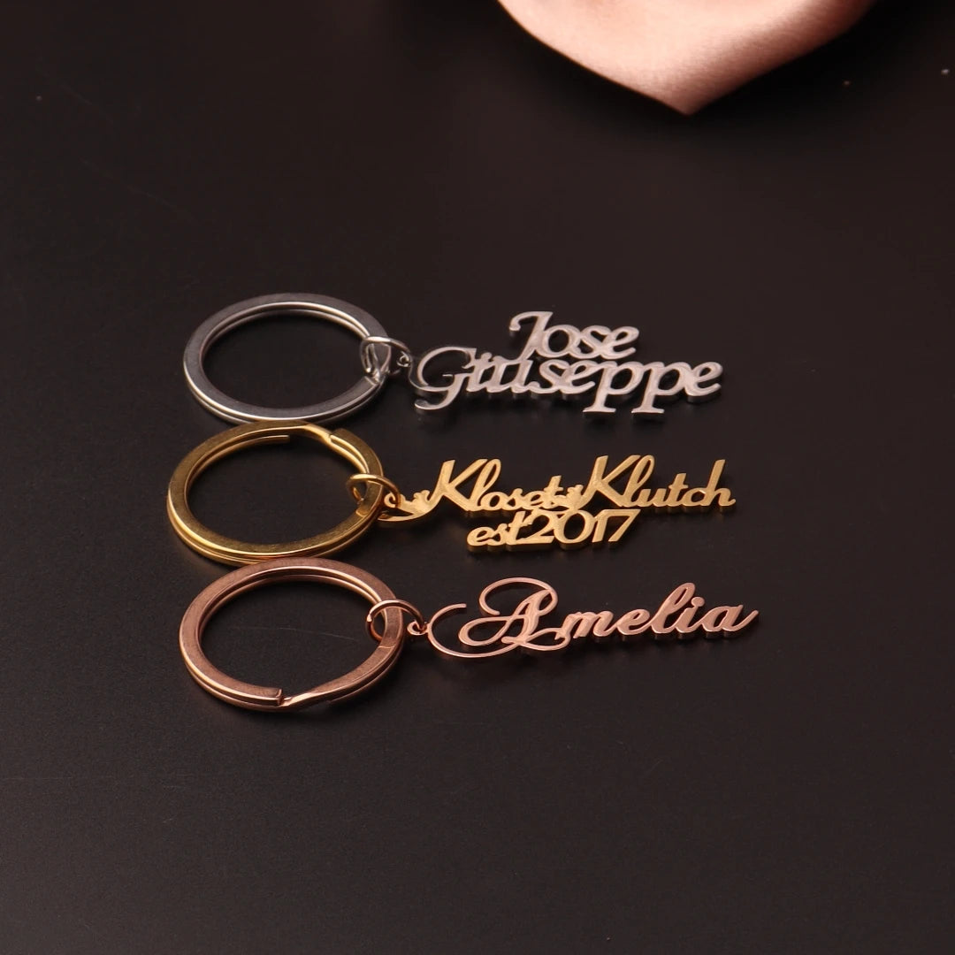 Custom Name Stainless Steel Keychain