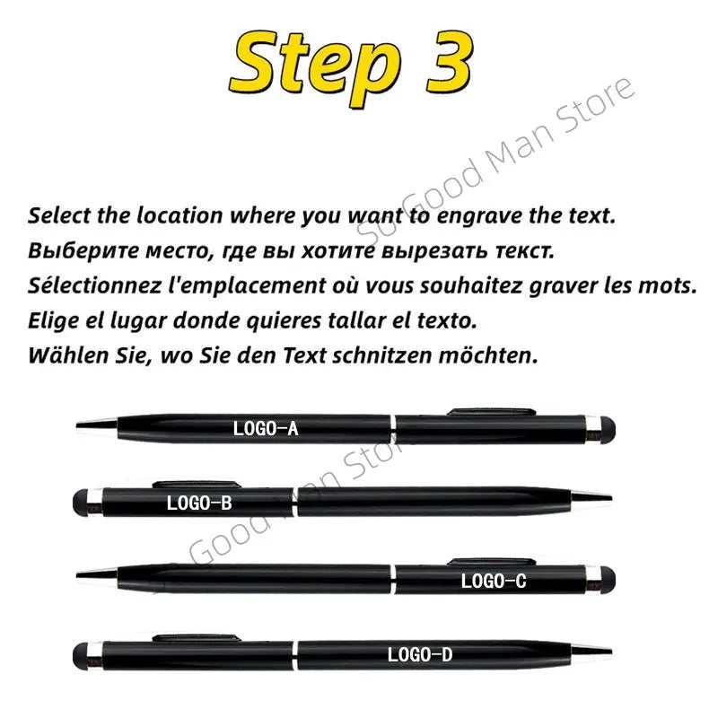 100 Pcs 2-in-1 Stylus Ballpoint Pens Custom Logo