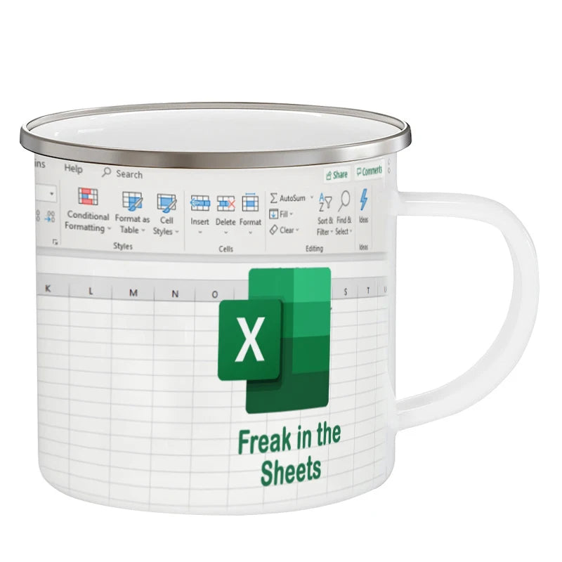 Freak in the Sheets Custom Enamel Mug