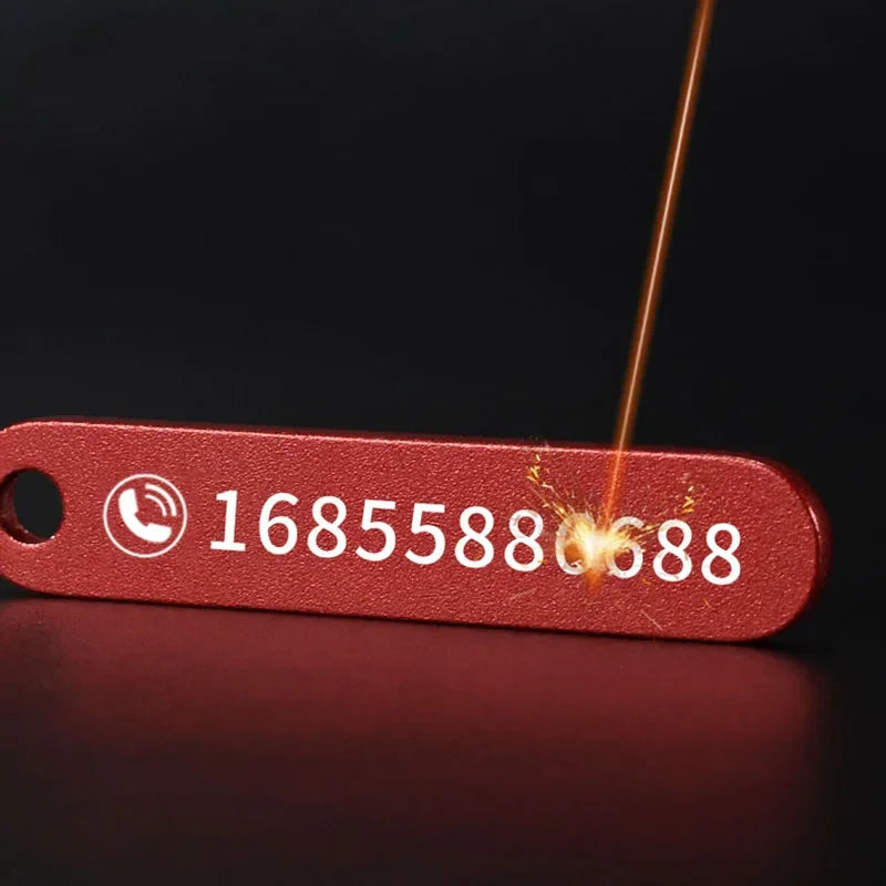 Custom Personalized Keychain - Name & Phone Number