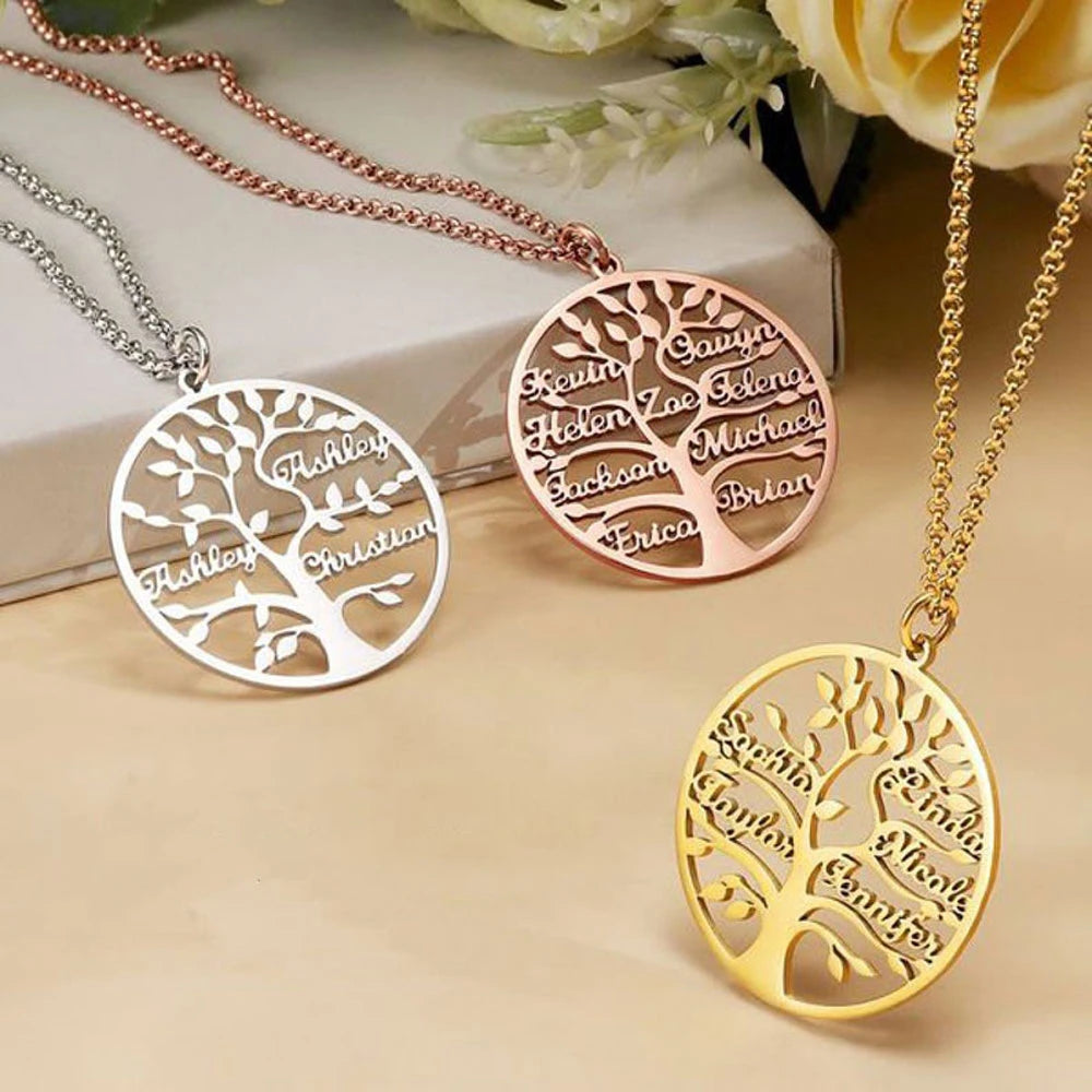 Custom Tree of Life Name Necklace