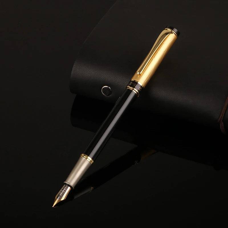 Custom Golden Text Fountain Pen Luxury Office Supplies