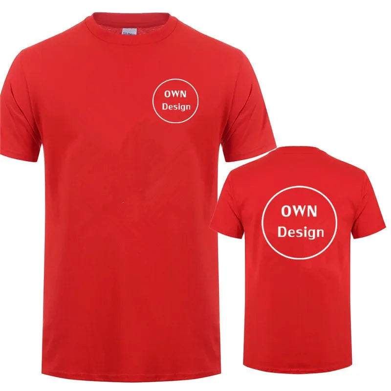 Custom Logo Design Cotton Tees Short Sleeve