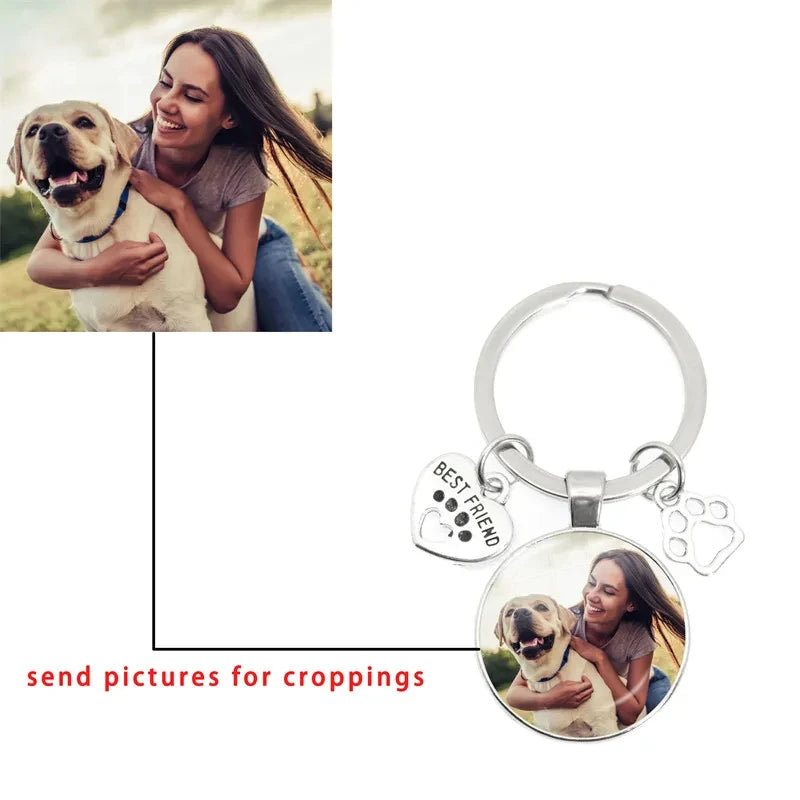 Custom Photo Pet Dog Keychain