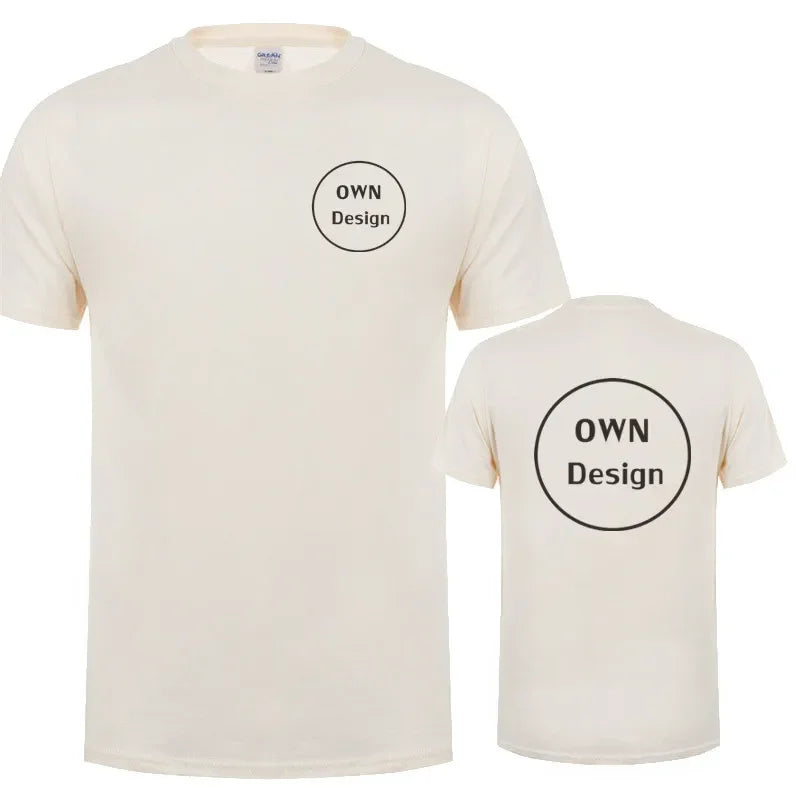 Custom Logo Design Cotton Tees Short Sleeve