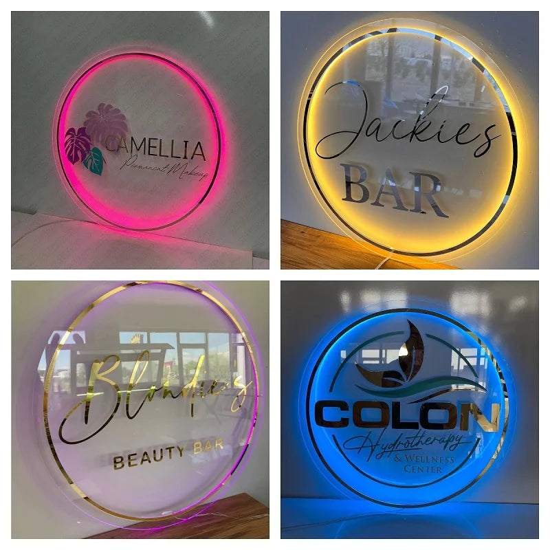 Custom 3D Acrylic Business Logo - Beauty Salon & Studio LED Neon Sign