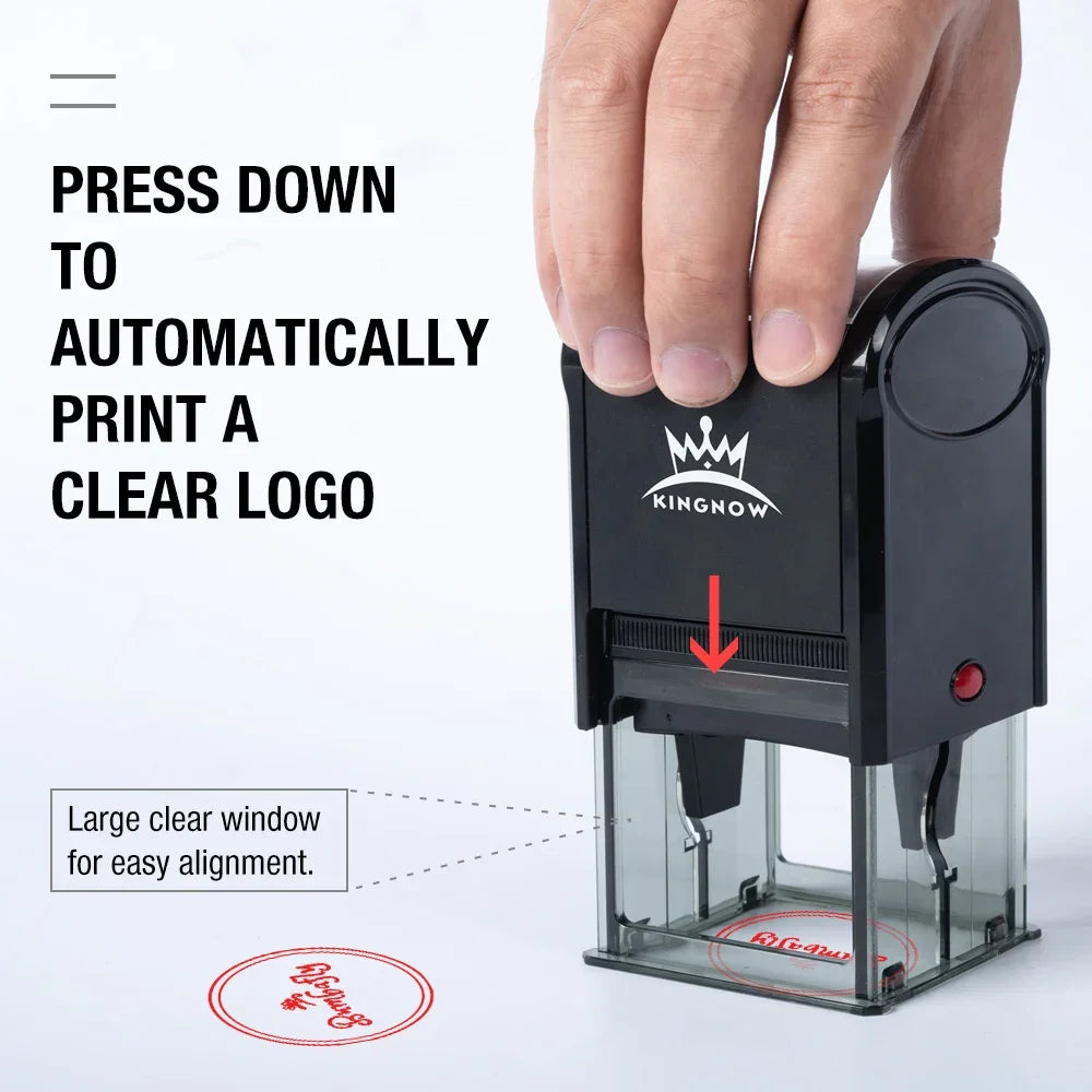 Custom Self-Inking Stamp - Personalized Rubber Logo for Invitations