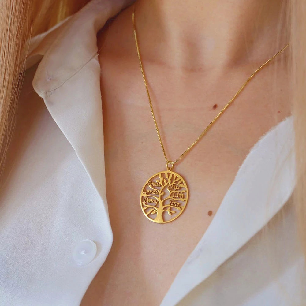 Custom Tree of Life Name Necklace