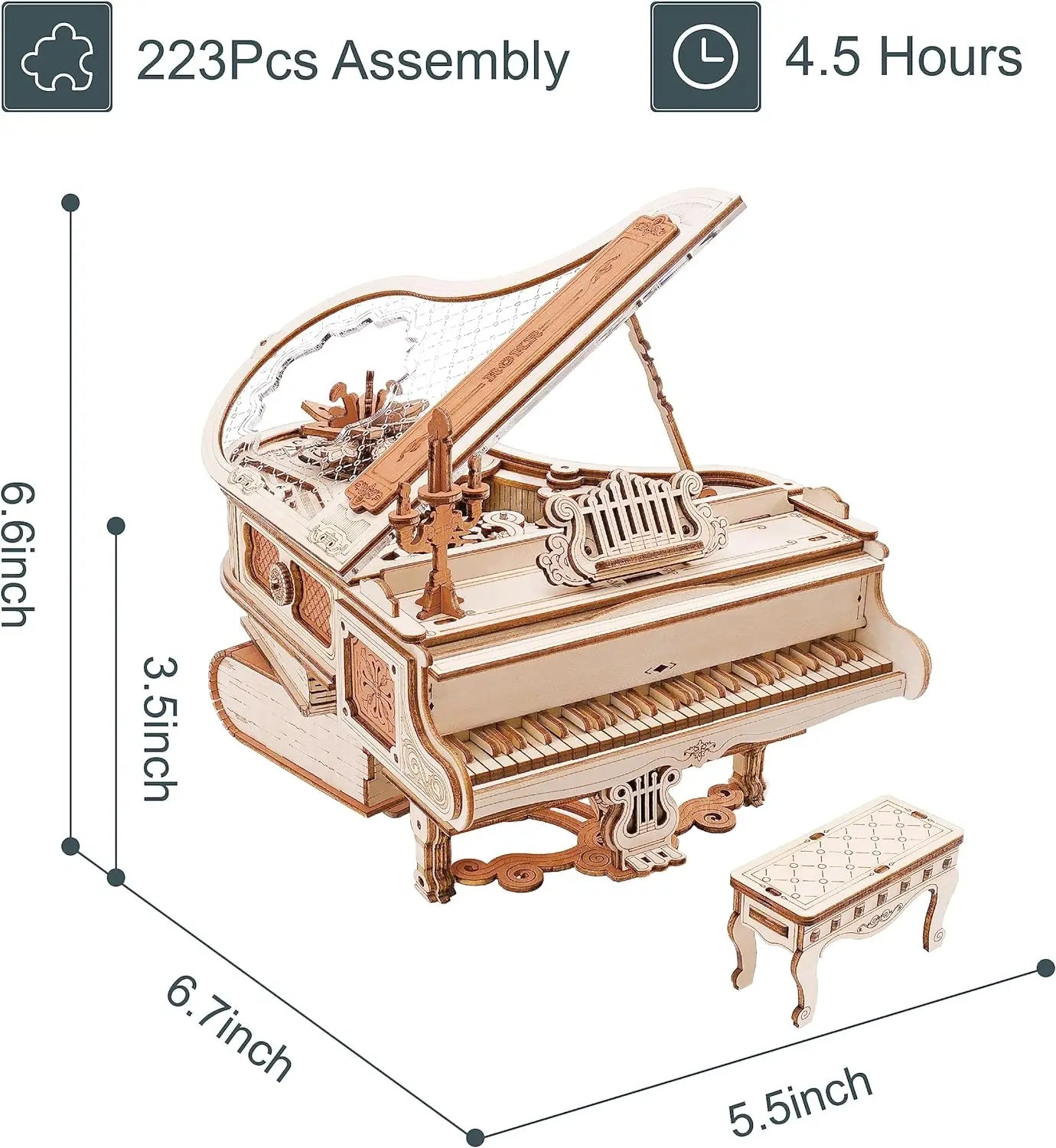 Robotime ROKR Magic Piano 3D Puzzle