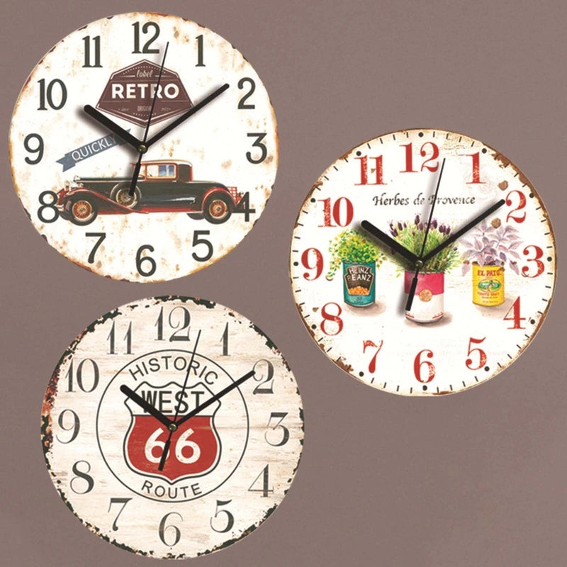 9-Inch Silent Wooden Wall Clock for Home & Office