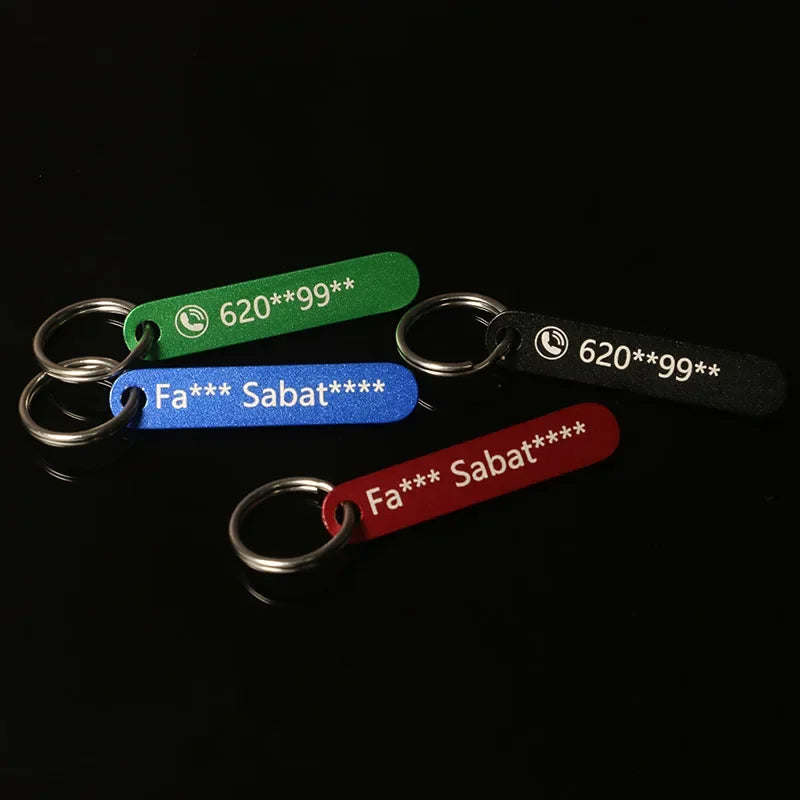 Custom Personalized Keychain - Name & Phone Number