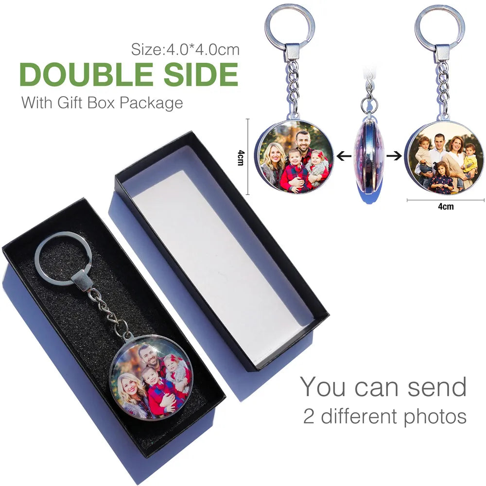 Custom Double-Sided Photo Keychain