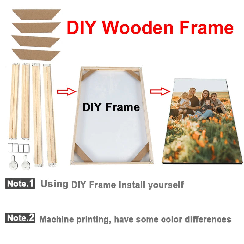 Custom Photo Poster with DIY Wooden Frame