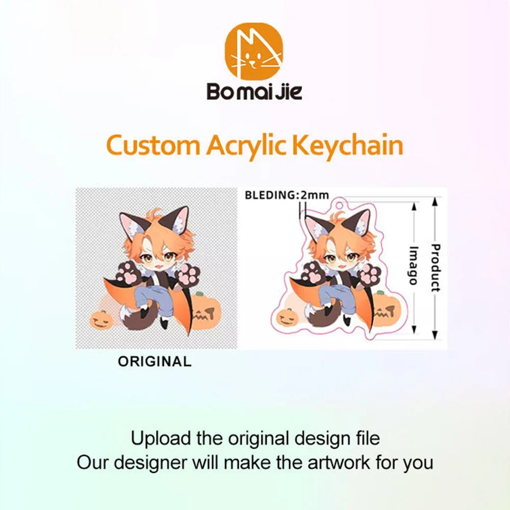 Custom Cartoon Acrylic Keychain with Photo