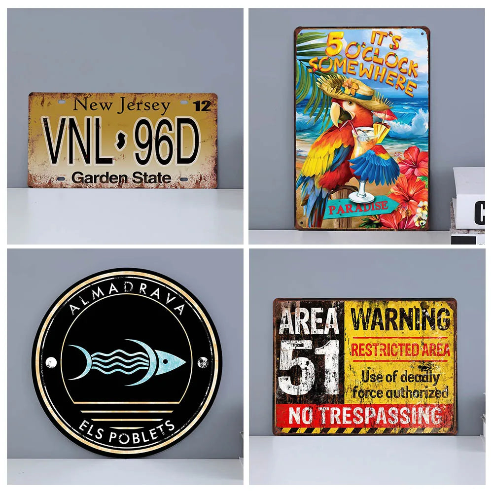 Custom Metal Tin Signs - Retro Plaques, 20x30 CM / 15x30 CM