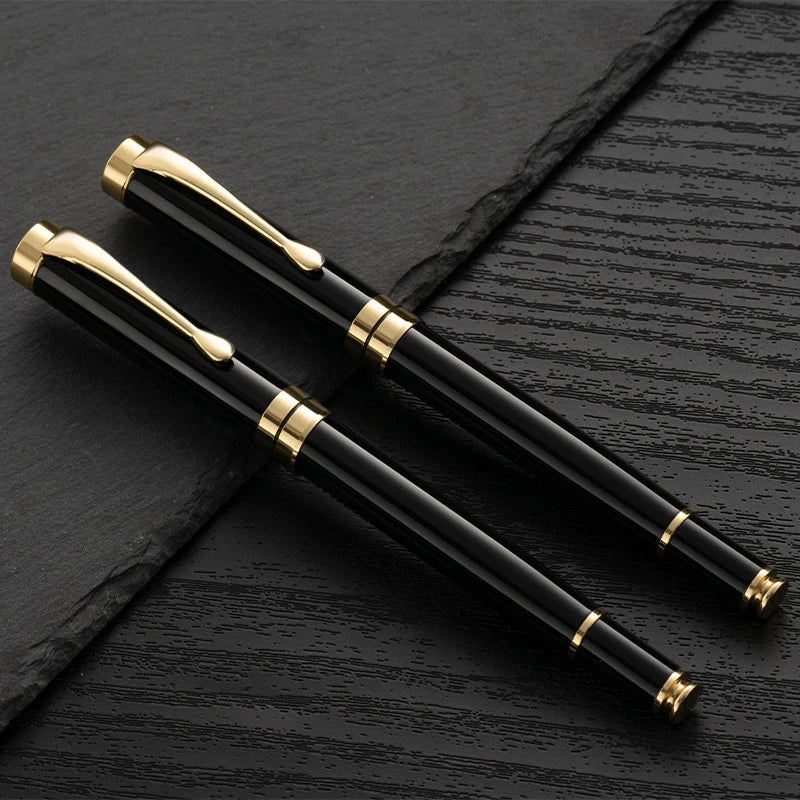 Golden Engraved Fountain Pen Luxury Gift