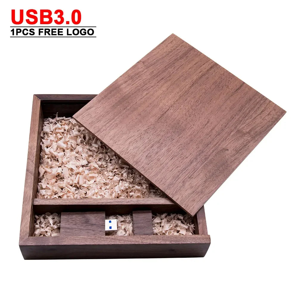 Custom Wooden Photo Album & USB Box