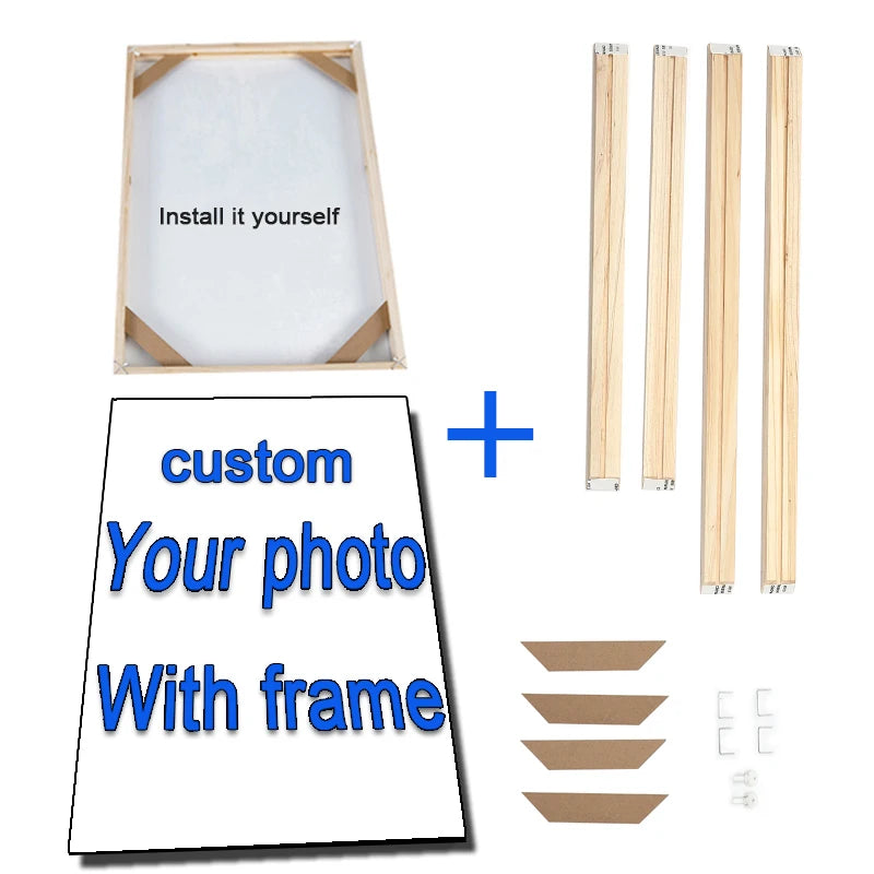 Custom Photo Poster with DIY Wooden Frame