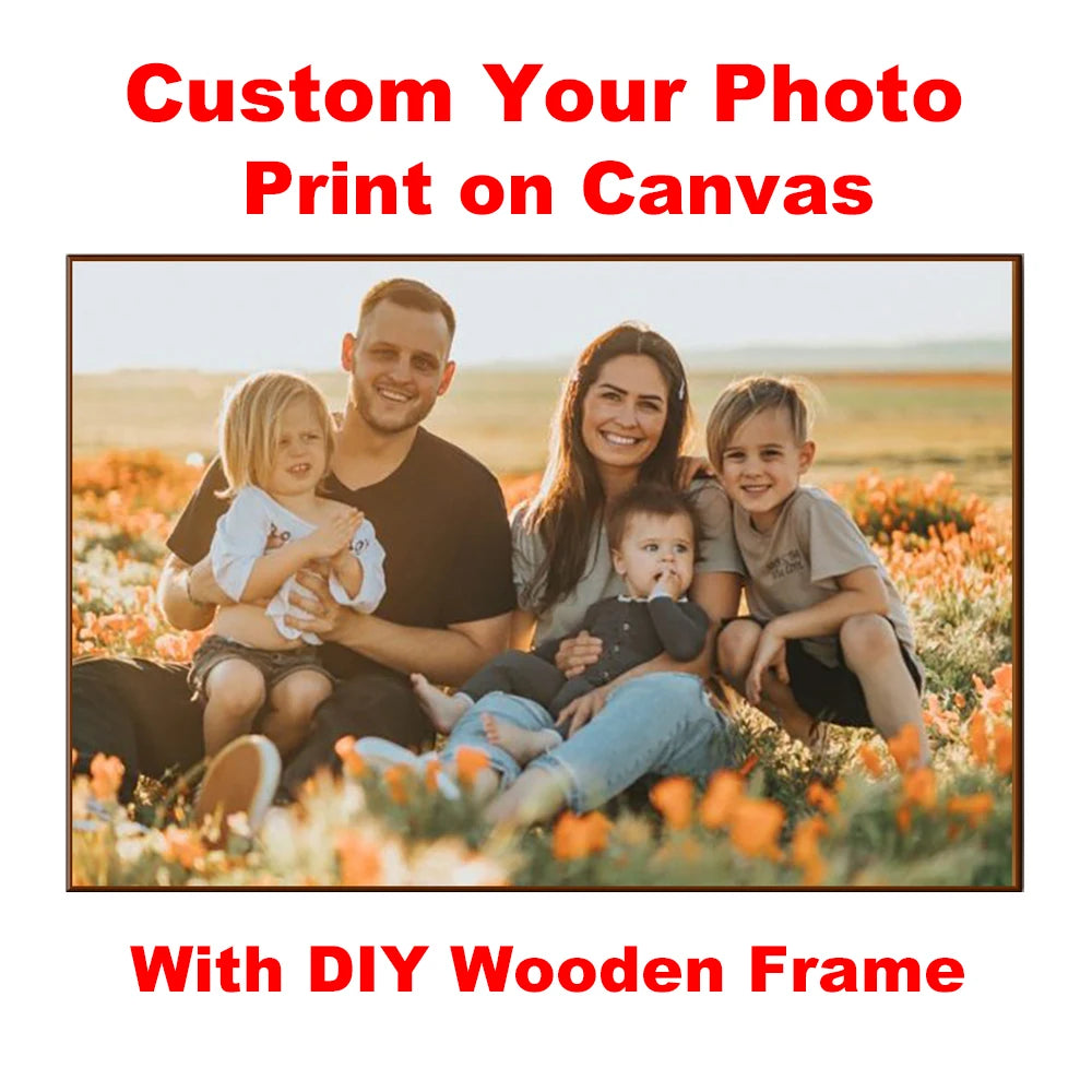 Custom Photo Poster with DIY Wooden Frame