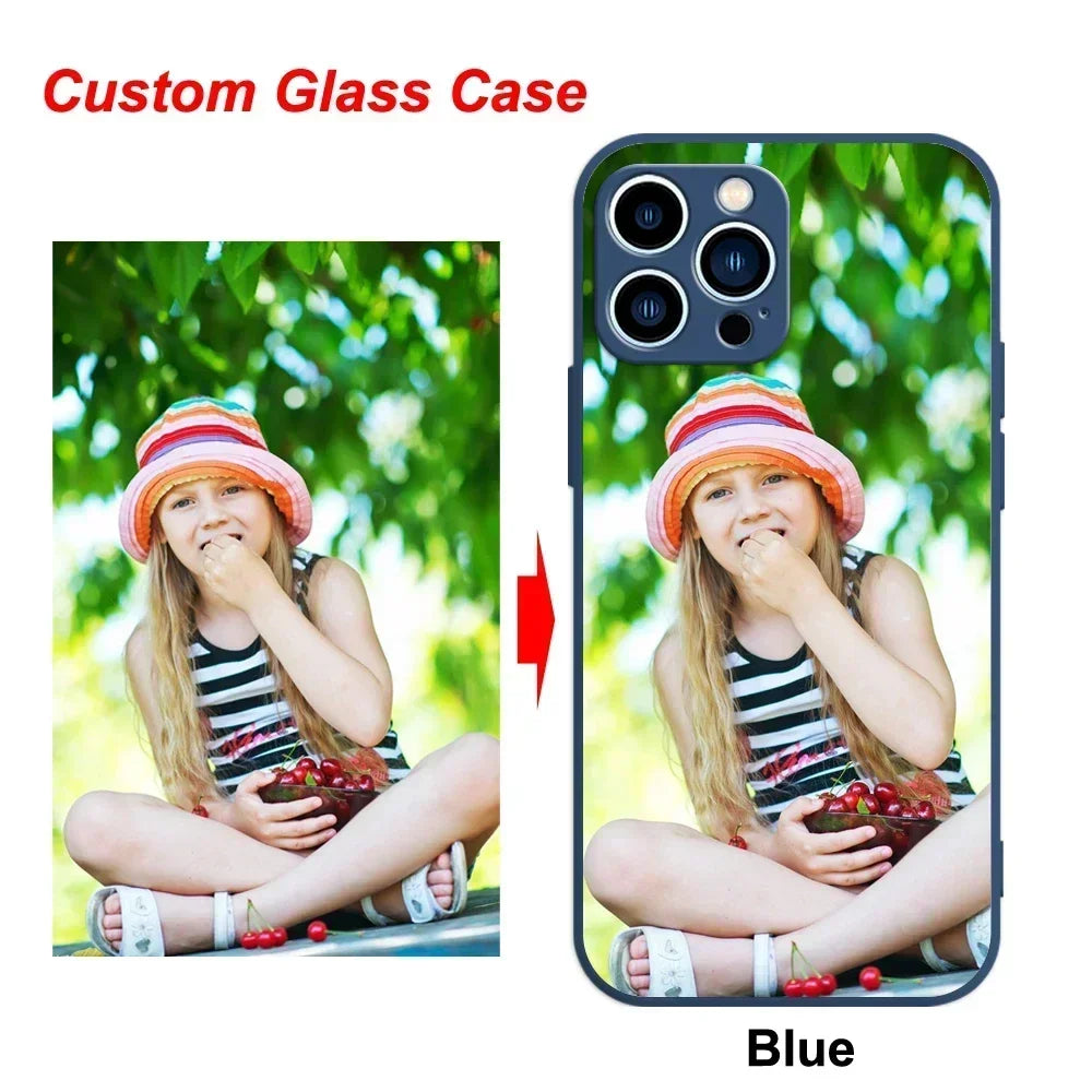 Custom Photo Tempered Glass iPhone Case