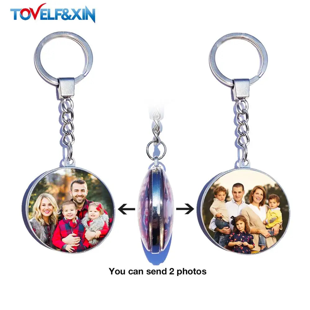 Custom Double-Sided Photo Keychain