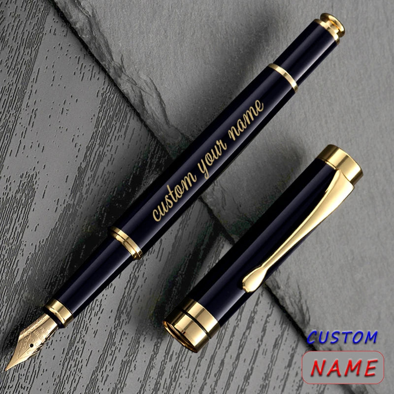 Golden Engraved Fountain Pen Luxury Gift