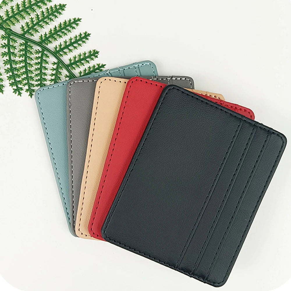 Personalized Slim Leather Card Holder