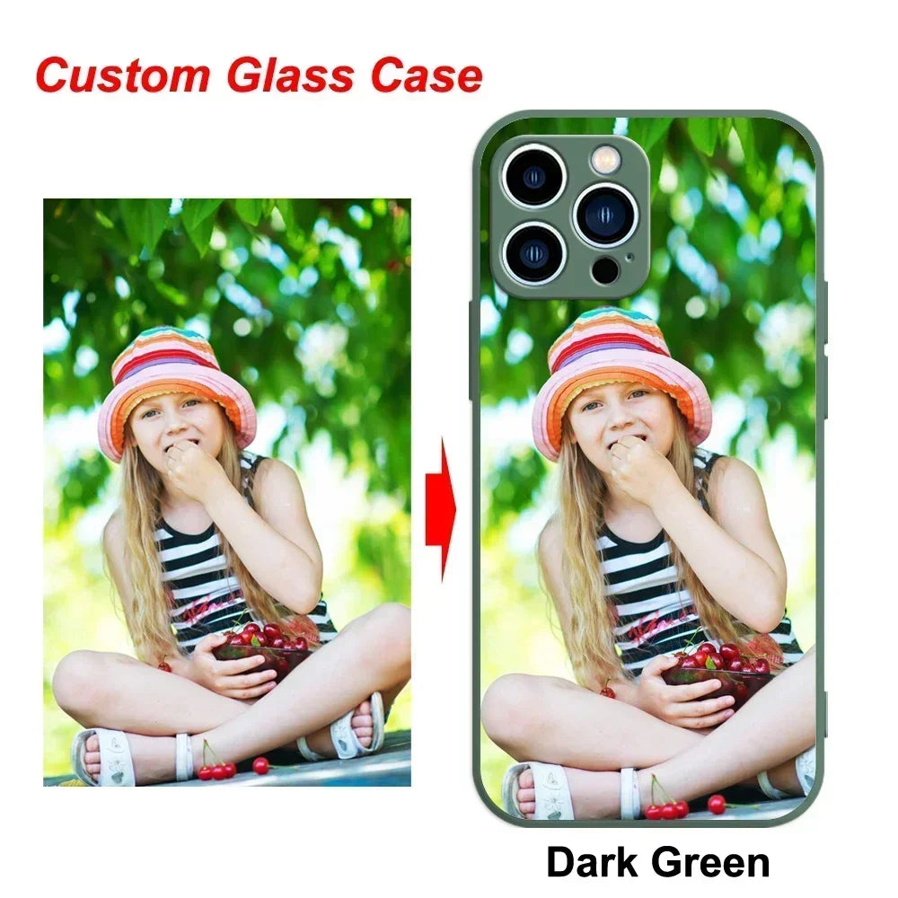 Custom Photo Tempered Glass iPhone Case