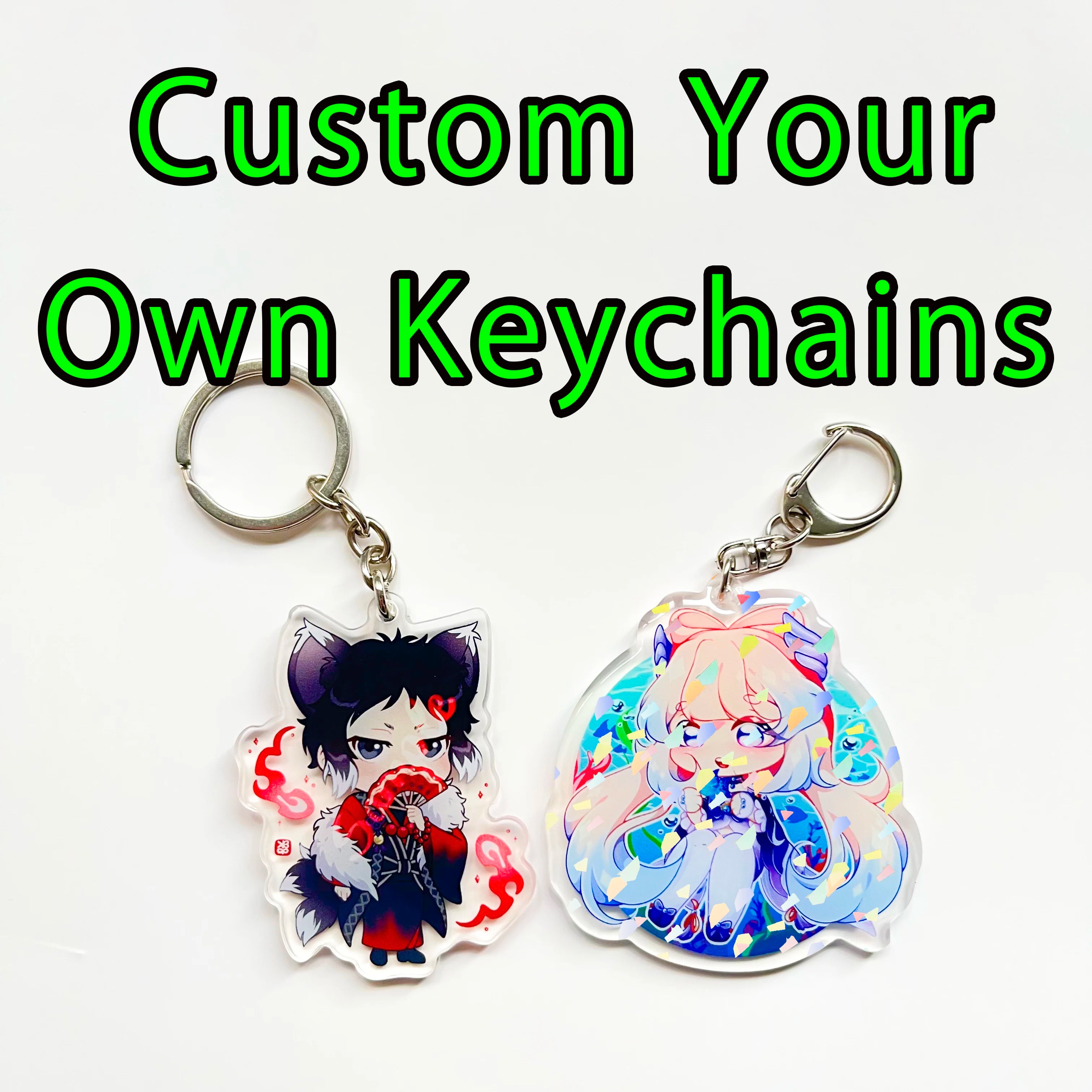 Custom Logo Acrylic Keychain with Photo