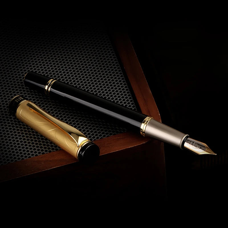 Custom Golden Text Fountain Pen Luxury Office Supplies