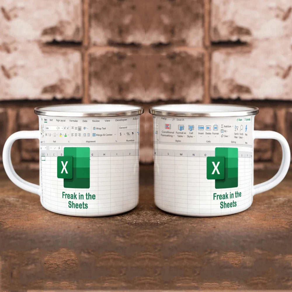 Freak in the Sheets Custom Enamel Mug